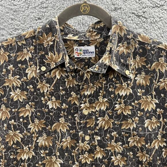 Reyn Spooner Vintage Men's Hawaiian Shirt Reverse Print Short Sleeve Button Up - Picture 4 of 12